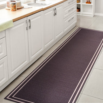 Sloane Classic 2-stripe Border Washable Area Rug